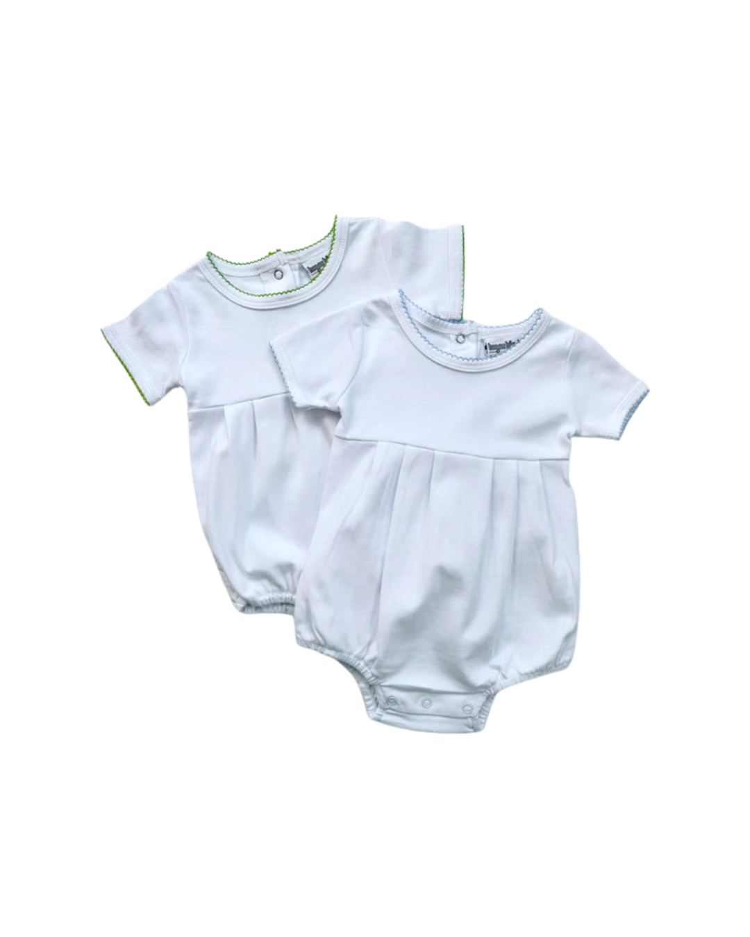 Boy’s Knit Short Sleeve Bubble with Picot Trim