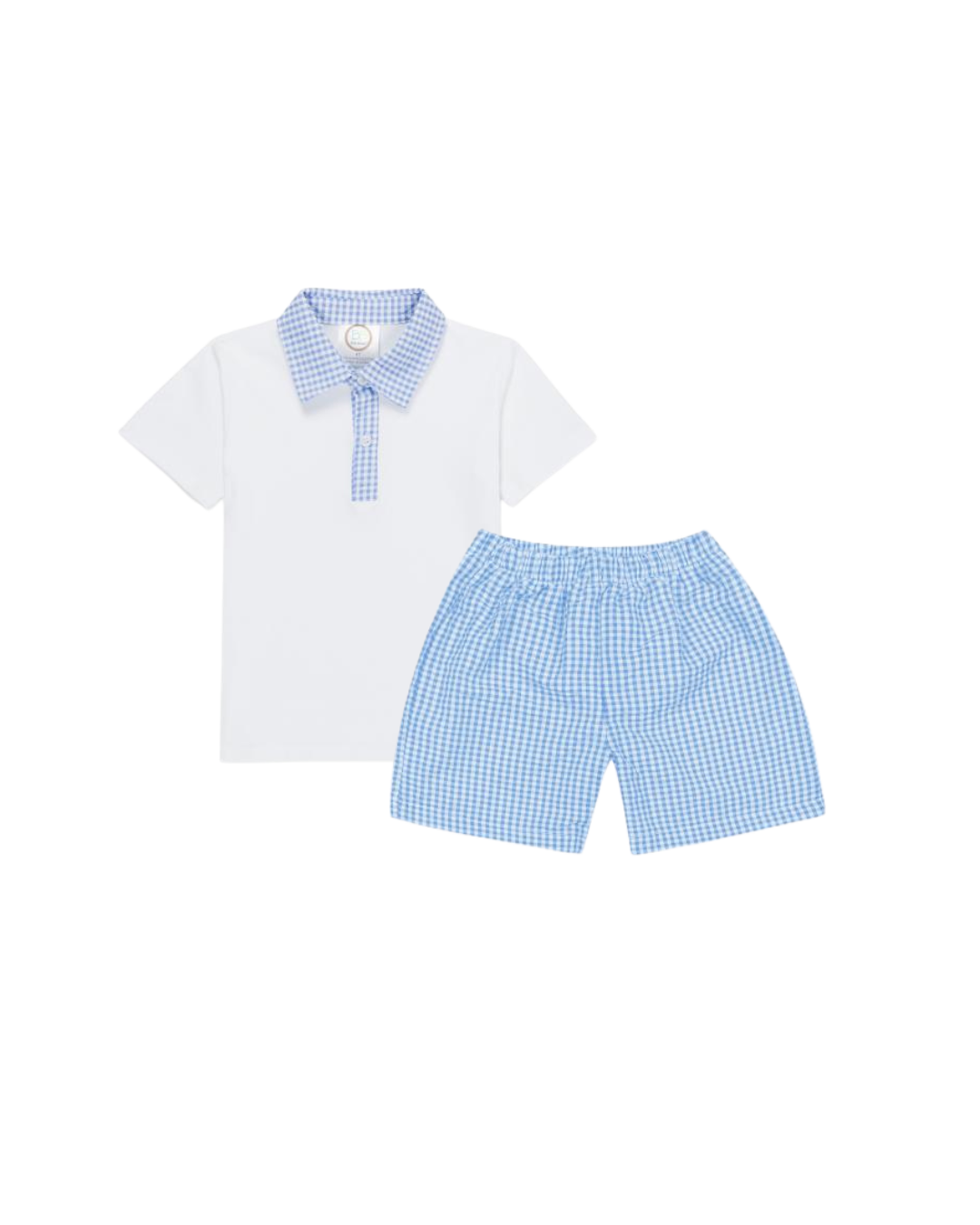 Boy’s Gingham Polo Shirt and Shorts Set