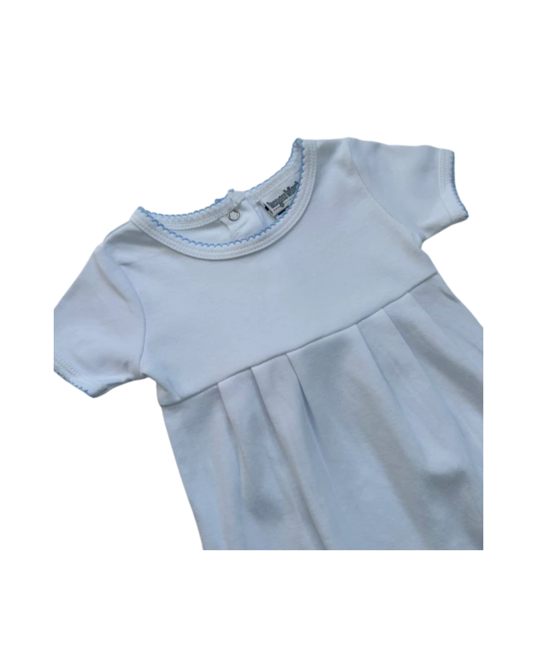 Boy’s Knit Short Sleeve Bubble with Picot Trim
