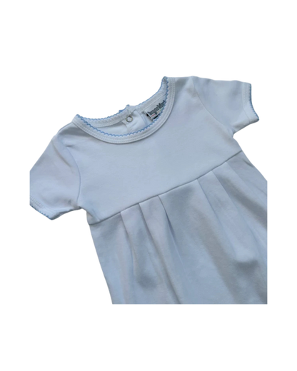 Boy’s Knit Short Sleeve Bubble with Picot Trim