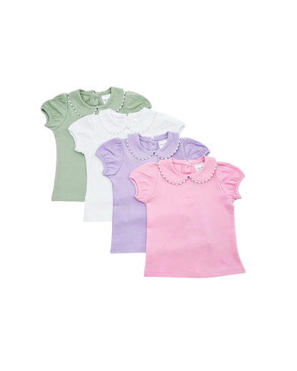Girl’s Collared Shirt with RicRac