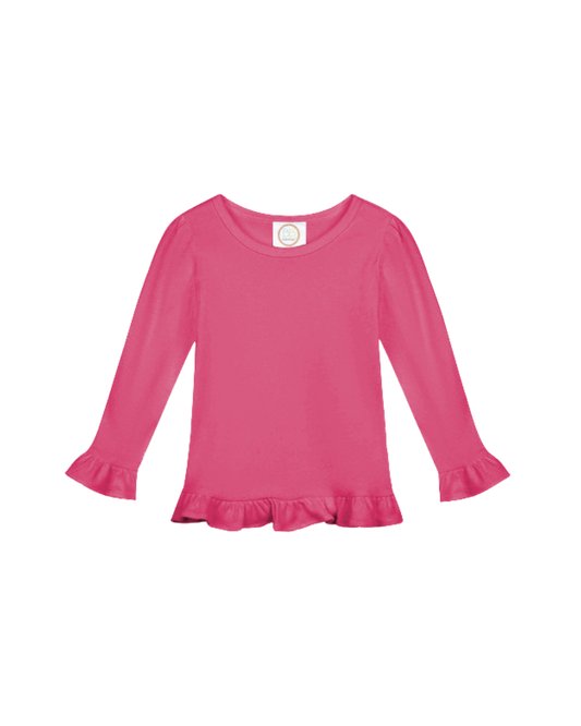 Girl’s Long Sleeve Ruffle T-Shirt