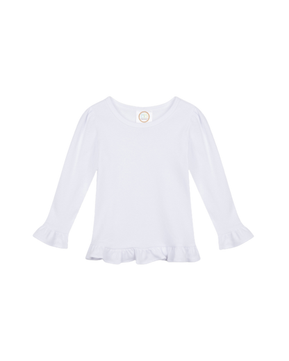 Girl’s Long Sleeve Ruffle T-Shirt