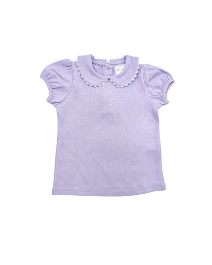 Girl’s Collared Shirt with RicRac