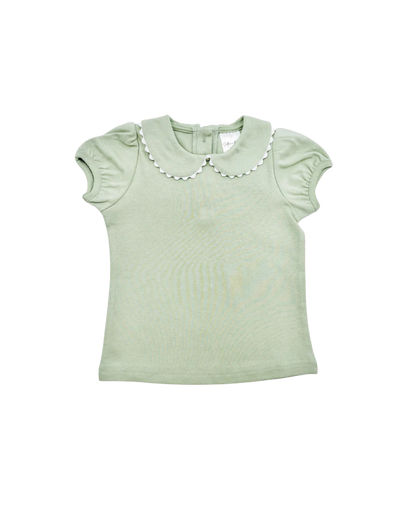 Girl’s Collared Shirt with RicRac