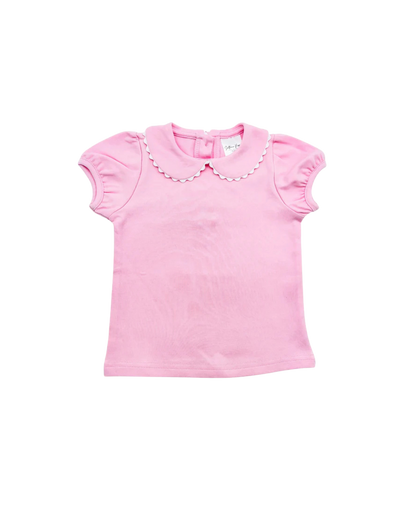Girl’s Collared Shirt with RicRac