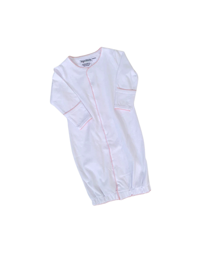 Picot Trim Gown with Snaps